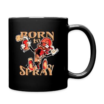 Born to Spray Graffiti - Full Colour Mug - black - Right