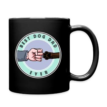 Best Dog Dad Ever - Dark Shirts Edition - Tasse einfarbig - Schwarz - Rechts
