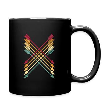Bow and arrow - Full Colour Mug - black - Right