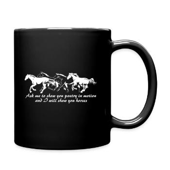 Équitation - Mug uni - noir - Droite