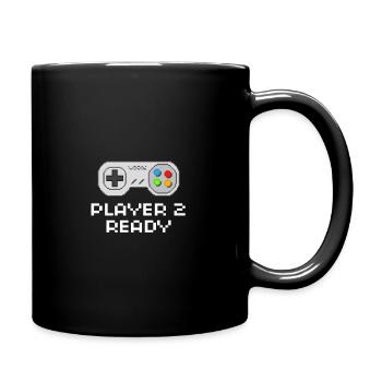 Joueur deux T-shirt rétro vintage de jeu vidéo prêt - Mug uni - noir - Droite