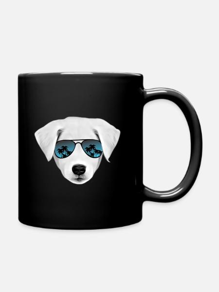 Dog "Cool" - Full Colour Mug - black