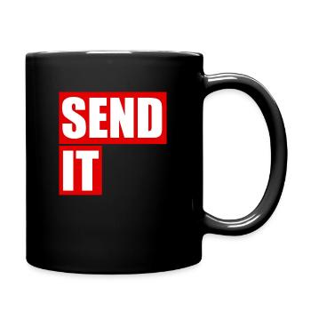 Envoie-le - Mug uni - noir - Droite