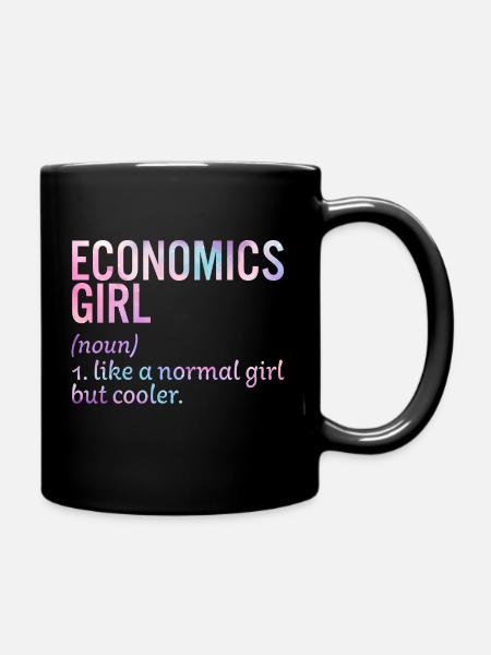 Economie meisje - Enfärgad mugg - svart