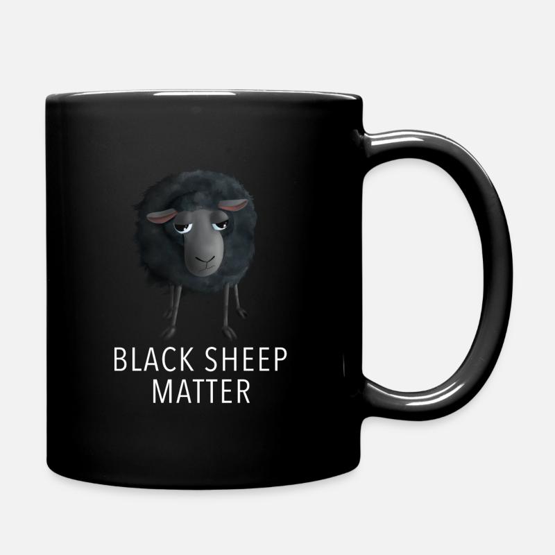 Sweet Sheep - Matière de mouton noir - Mug uni - noir