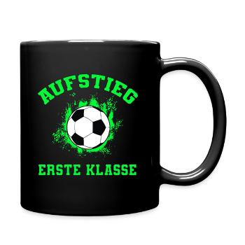 Schulanfang Fußball Kind Erstklässler - Tasse einfarbig - Schwarz - Rechts