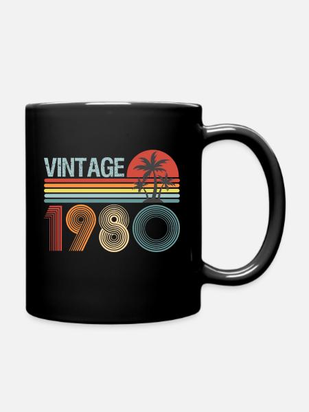 T-shirt cadeau d'anniversaire de 40 ans Vintage 1980 - Mug uni - noir