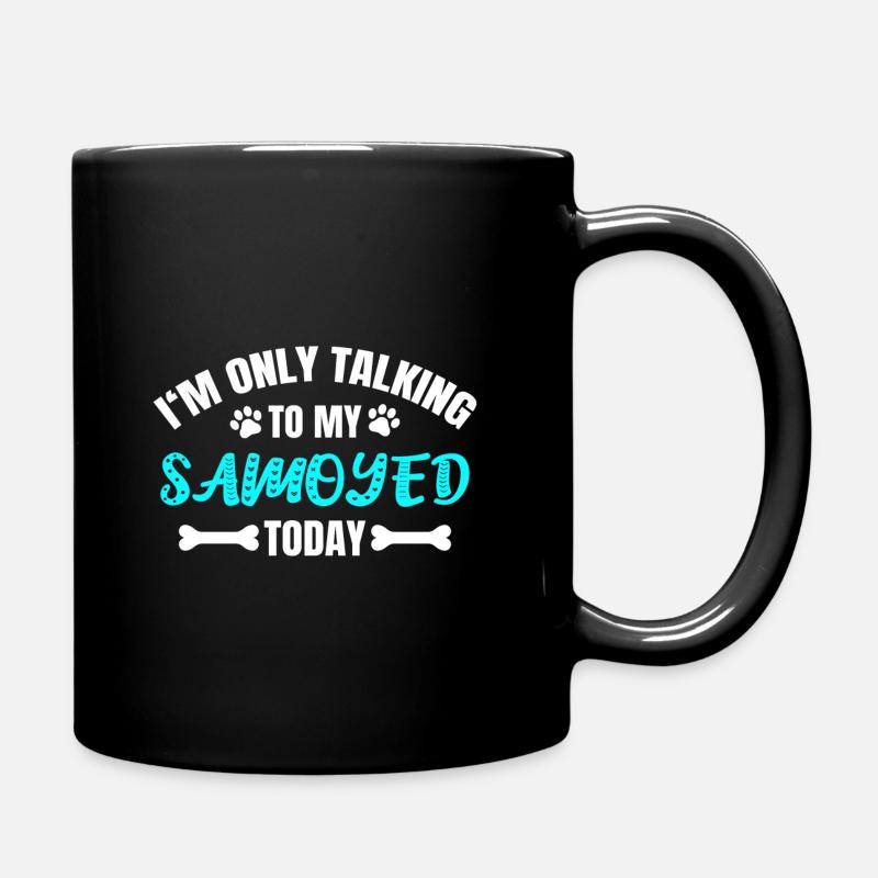 Samoyed Samojede - Tasse einfarbig - Schwarz