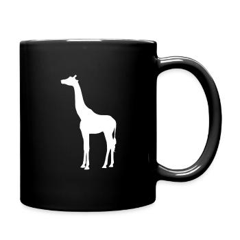 Giraffe cartoon comic silhouette giraffes - Full Colour Mug - black - Right