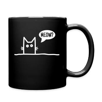 Meow - Tasse einfarbig - Schwarz - Rechts