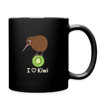 J'adore la chemise oiseau kiwi - Mug uni - noir - Droite