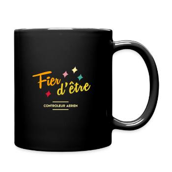 PROUD TO BE AN AIR CONTROLLER - Full Colour Mug - black - Right