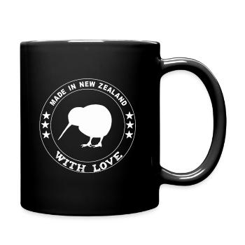 Made in New Zealand with Love - Tasse einfarbig - Schwarz - Rechts