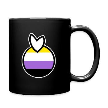 Non-binary lgbtq love is love - Tasse einfarbig - Schwarz - Rechts