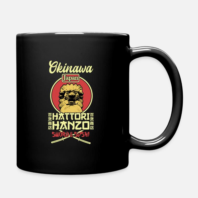 Hattori Hanzo Okinawa Japan Schwert und Sushi - Tasse einfarbig - Schwarz