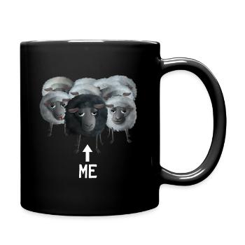 Süßes Schaf - Ich das schwarze Schaf - Tasse einfarbig - Schwarz - Rechts