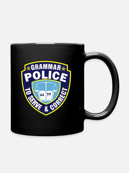 Grammaire de police grammaire d'orthographe correcte - Mug uni - noir