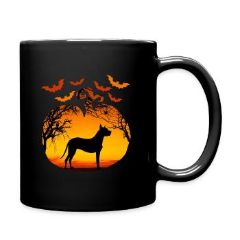 Dogue Allemand dans une citrouille - Mug uni - noir - Droite