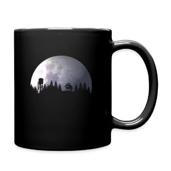 Funny hunting hunter huntress deer rut gift - Full Colour Mug - black - Right