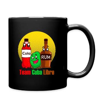 Team Cuba Libre Rum Cola Party Long Drink - Full Colour Mug - black - Right