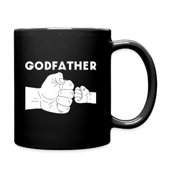 Vater Papa Faust Handshake Sohn - Tasse einfarbig - Schwarz - Rechts