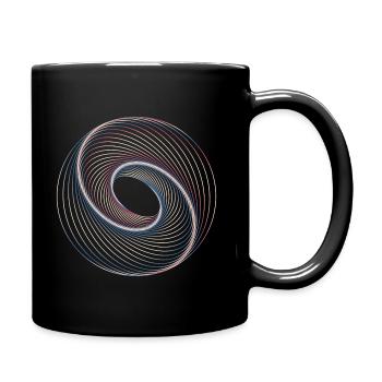 Sacred geometry spiral - Full Colour Mug - black - Right