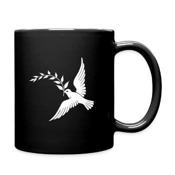 Friedenstaube - Tasse einfarbig - Schwarz - Rechts