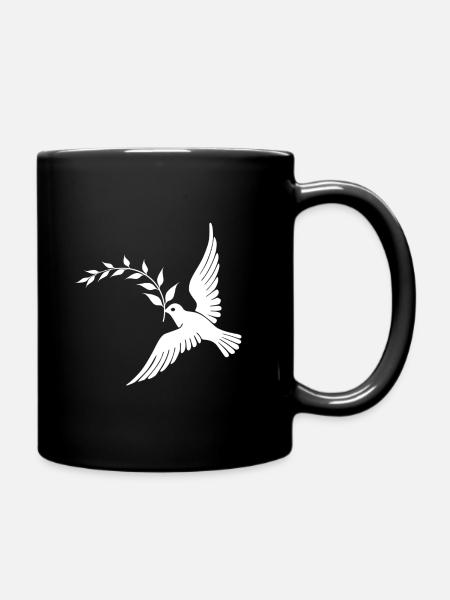 Friedenstaube - Tasse einfarbig - Schwarz