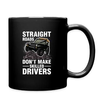 Geländewagen Jeep Offroad Geschenk - Tasse einfarbig - Schwarz - Rechts
