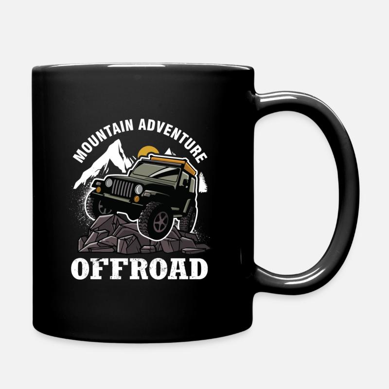 Geländewagen Jeep Offroad Geschenk - Tasse einfarbig - Schwarz