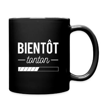 Bientôt tonton cadeau annonce grossesse - Mug uni - noir - Droite