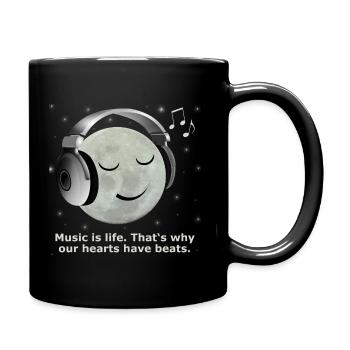 La musique est la vie - Mug uni - noir - Droite