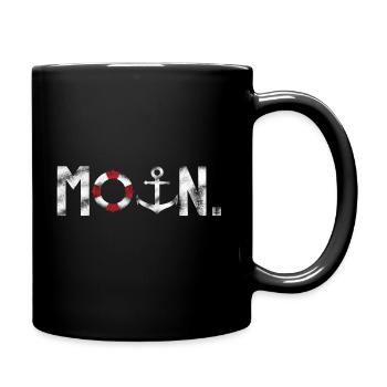 Moin lifebuoy / anchor - vintage - Full Colour Mug - black - Right