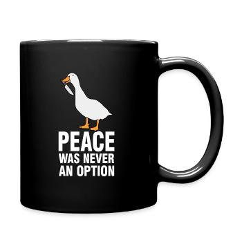 Gans Gänse Meme Geschenk - Tasse einfarbig - Schwarz - Rechts