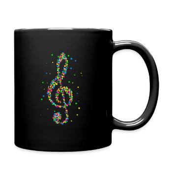 Musiker Violinschlüssel Notenschlüssel Musik - Tasse einfarbig - Schwarz - Rechts