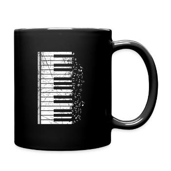 Clavier piano piano musique musique notes cadeau - Mug uni - noir - Droite