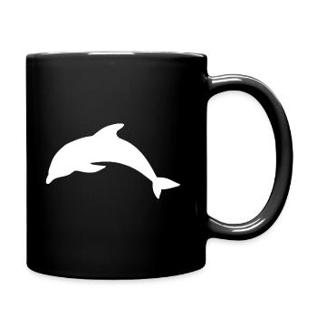 Dolphin - Full Colour Mug - black - Right