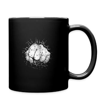 Poing serré - Mug uni - noir - Droite