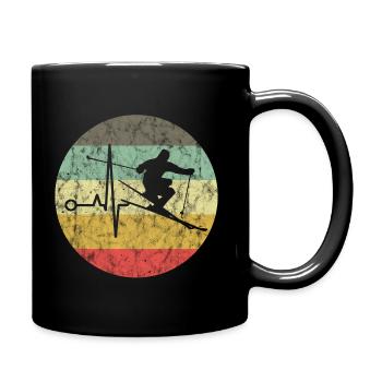 Ski Ski Skieur Ski Vacation Retro Gift - Mug uni - noir - Droite