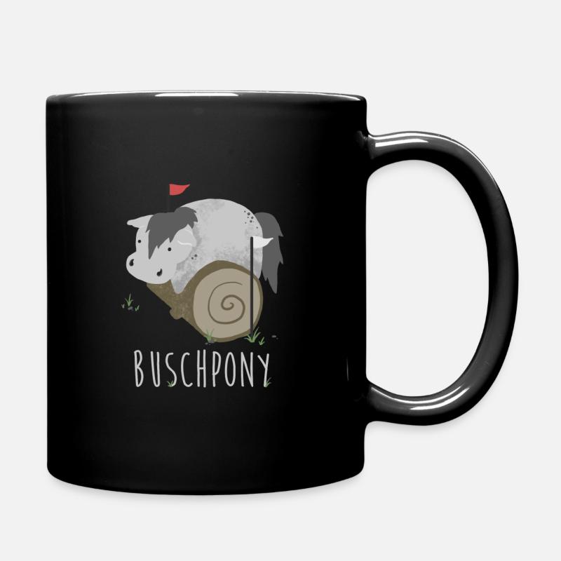 Gelände Pony - Tasse einfarbig - Schwarz
