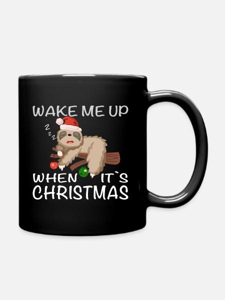 Paresseux, Noël, paresseux endormi - Mug uni - noir