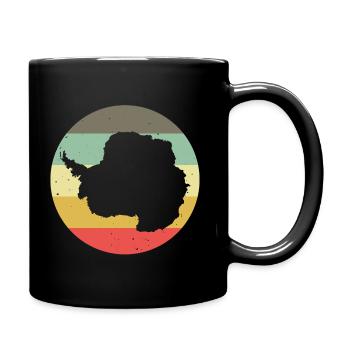 Pôle Antarctique Sud Silhouette Rétro Vintage - Mug uni - noir - Droite