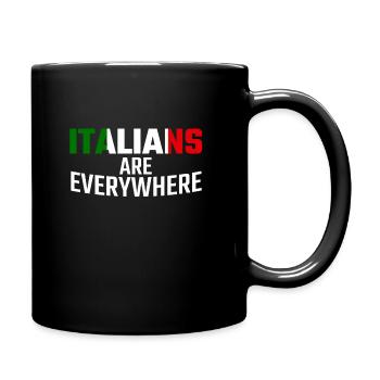ITALIEN Italian - Tasse einfarbig - Schwarz - Rechts