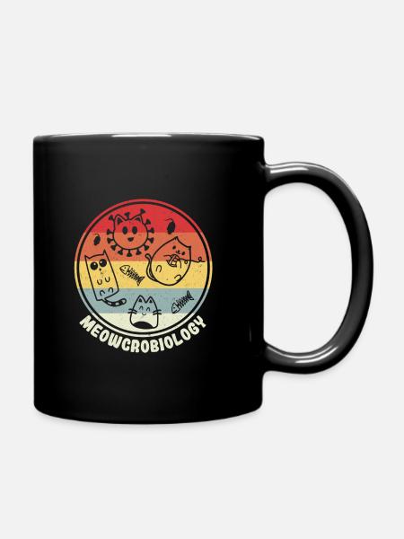 Science Cat Meowcrobiologie - Mug uni - noir