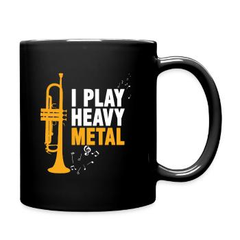 Trompette Trompette Instrument de musique Musique de soufflage - Mug uni - noir - Droite