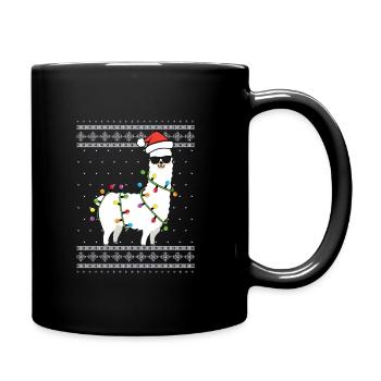 Alpaca Lama Ugly Christmas Funny - Mug uni - noir - Droite