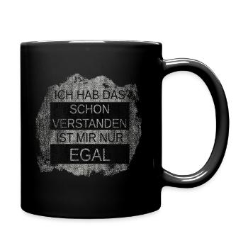 MIR DICH EGAL - Tasse einfarbig - Schwarz - Rechts