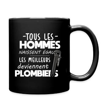Plombier - Plomberie - Cadeau - Tuyaux - Homme - Mug uni - noir - Droite