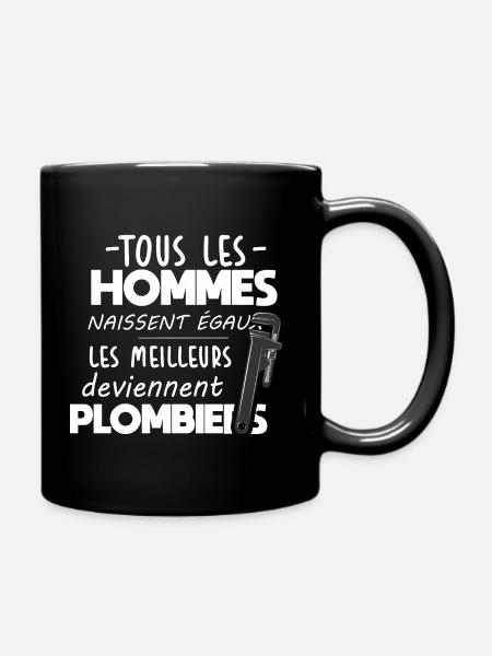 Plombier - Plomberie - Cadeau - Tuyaux - Homme - Mug uni - noir