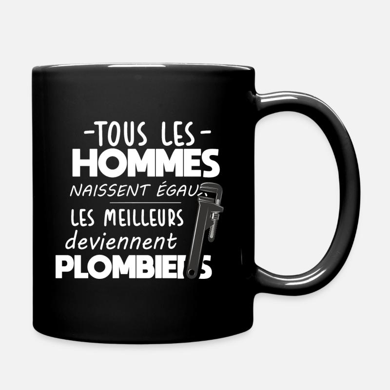 Plombier - Plomberie - Cadeau - Tuyaux - Homme - Mug uni - noir